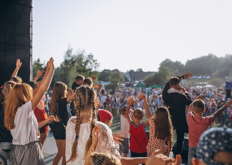 People Dancing at a Music Festival