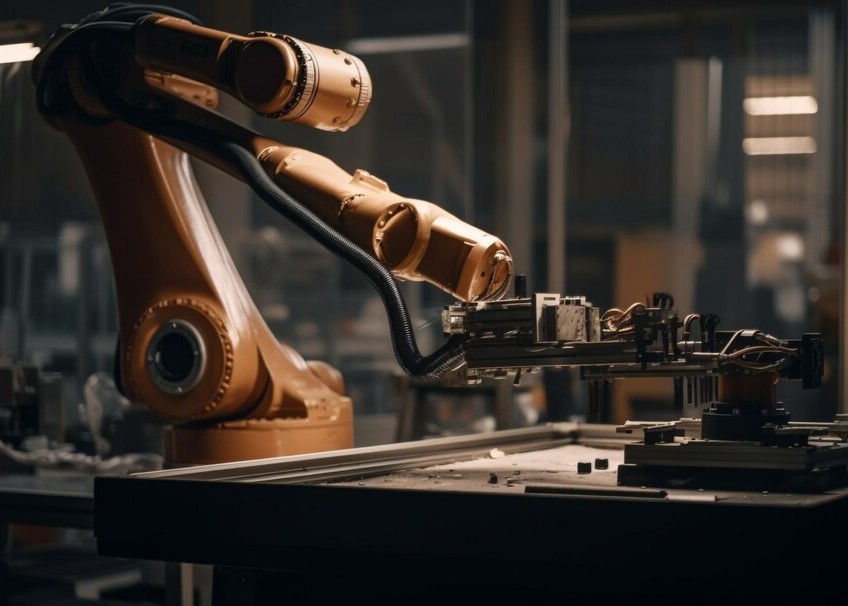 Robotic Arm Operating in a Factory